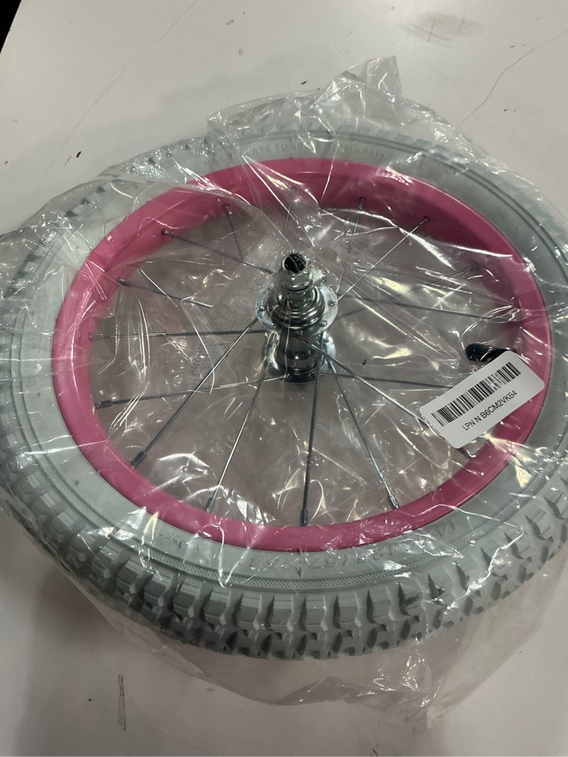 Condition photo showing Good Condition for joystar 12 14 16 18 20 inch kids bike front wheels replacement bicycle wheels with 12-20 inch solid air rubber tire & inner tube don't fit huffy bike black & white white 14 inch
