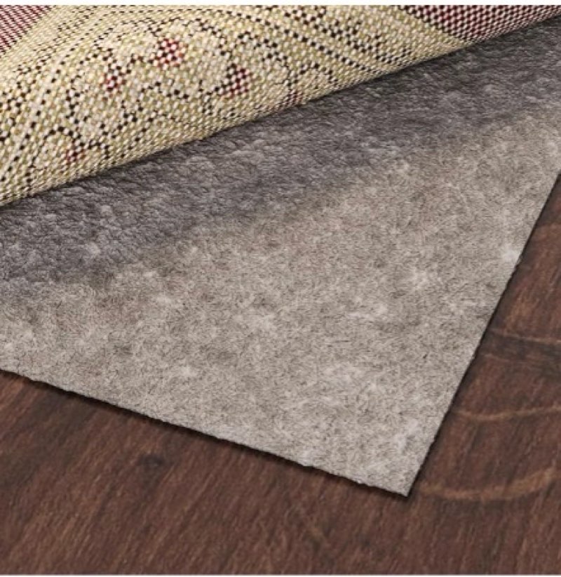 Ottomanson 3' x 12' Non-Slip Rug Pad Gripper 1/4 Inch Thick Dual Surface Felt + Rubber Gripper - Saf