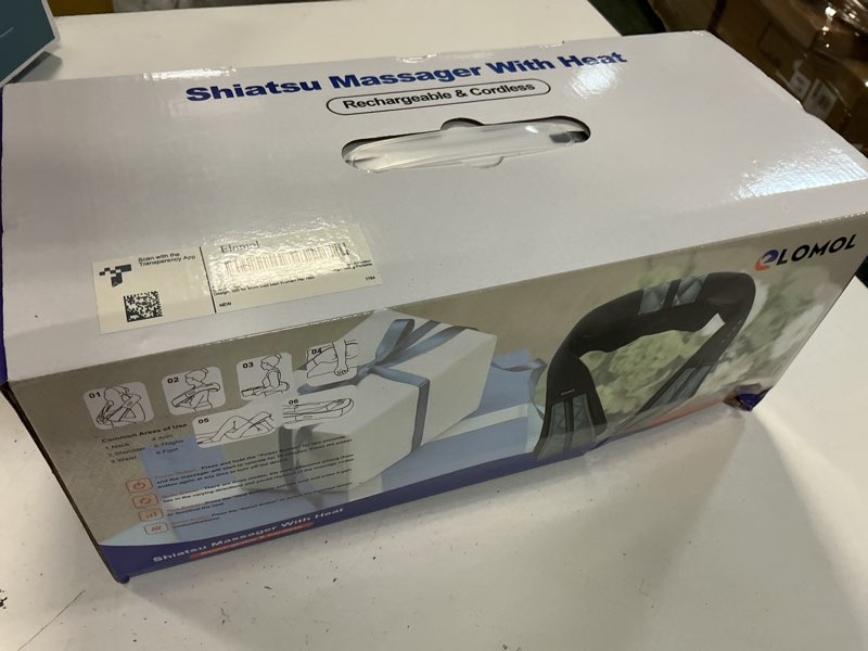 Condition photo showing New/Like New for Neck Shoulder Massager with Heat - Rechargeable Back and Neck Massage Pain Relief Deep 5D Tissue Shiatsu Kneading Massager for Shoulder Back Leg Gifts for Mom Dad Men Women Her Him