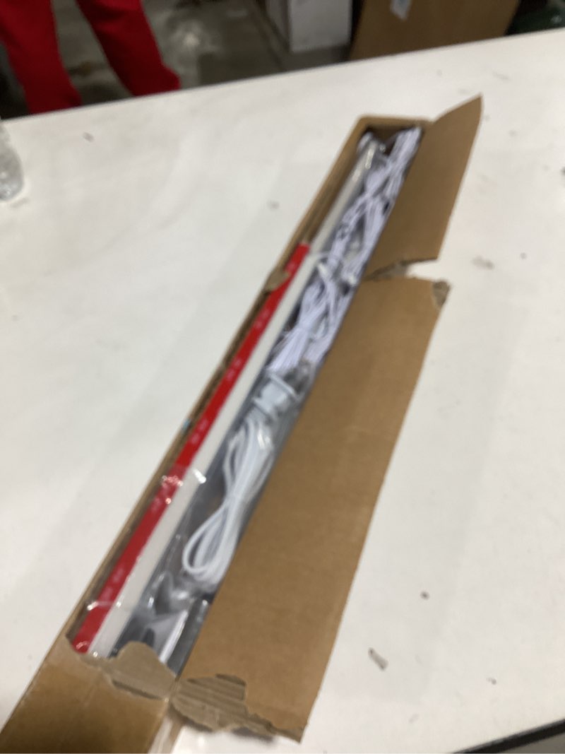 Condition photo showing As Is for HAMRVL Wood Slat Wall Panels LED Recessed Lighting - 6pcs DC12V Adhesive Acoustic Panel Lights with Touch Switch, 4000K Natural White LED Light for Wood Wall Panels, Headboard, Under Cabinet Lighting Silver - Natural White 4000k 42in+26in+18in - 6pack (not tested)