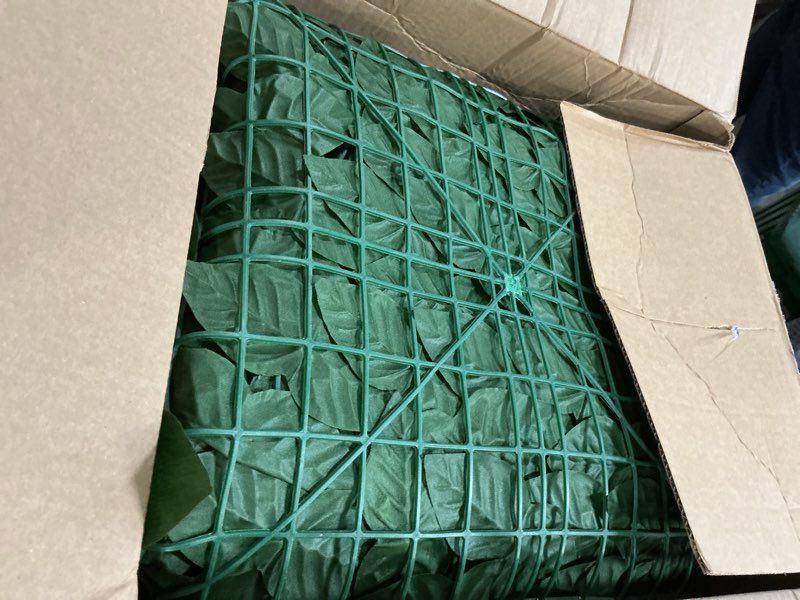 Condition photo showing Good Condition for icover artificial ivy privacy screen for fence, 78x118in strengthened joint prevent leaves falling off, faux hedge panels greenery vines, decorative fences for outdoor, garden 78*118in green vines