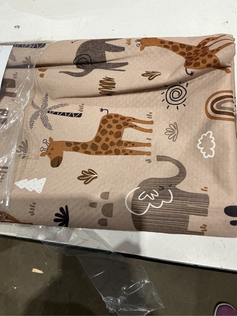 Condition photo showing Good Condition for blissful diary baby splat mat for under high chair, 50.4 x 50.4 inch wipeable splash mat, waterproof and washable, anti-slip floor protector, elephant&giraffe