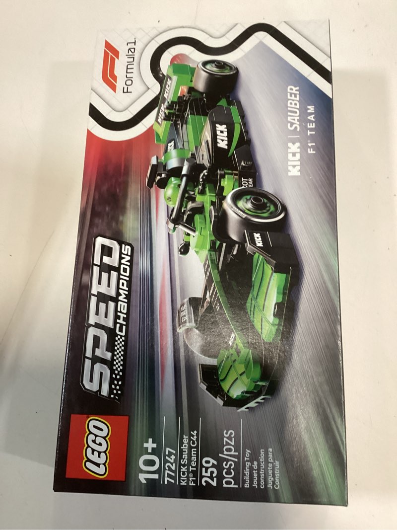 Condition photo showing New/Like New for LEGO Speed Champions Kick Sauber F1 Team C44 Race Car Toy - Building Set for Kids, Boys & Girls, Ages 10+ - Toy Car for F1 Fans - Gift Idea for Birthday - 77247