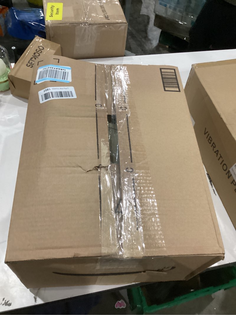 Condition photo showing New/Like New for (Bent)  Royal Designs, Inc. BSO-705-12BG Square Cut Corner Bell Basic Lamp Shade, 7.5 x 12 x 10.25, Beige 7.5 x 12 x 10.25 Beige