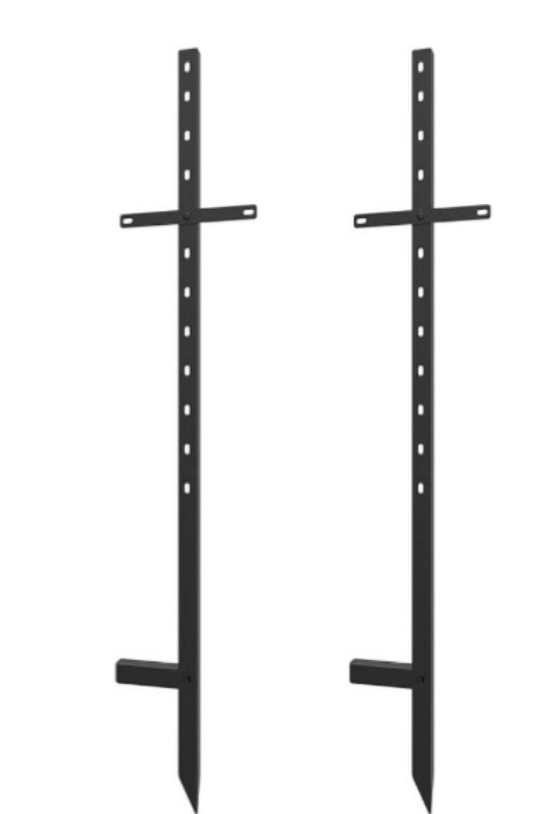 Qikdesign 2 Pcs 46 Inches Heavy Duty Metal Stake Yard Sign Stakes, Rust-proof Yard Sign Holder for O