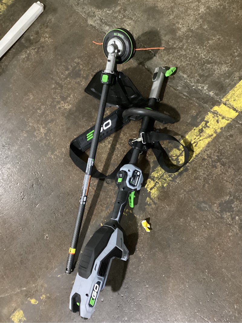 Condition photo showing Good Condition for possibly incomplete , no battery or charger included , ego power+ mst1501 multi-head combo kit: 15-inch string trimmer & power head with 5.0ah