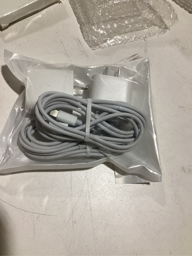 Condition photo showing Good Condition for iphone charger fast charging,[apple mfi certified] apple chargers iphone super quick 2pack 6ft type-c to lightning cable usb c wall charger plug adapter for iphone 14 13 12 11/14pro max/13pro/se/xr/xs white 6 ft usb c lightning cable