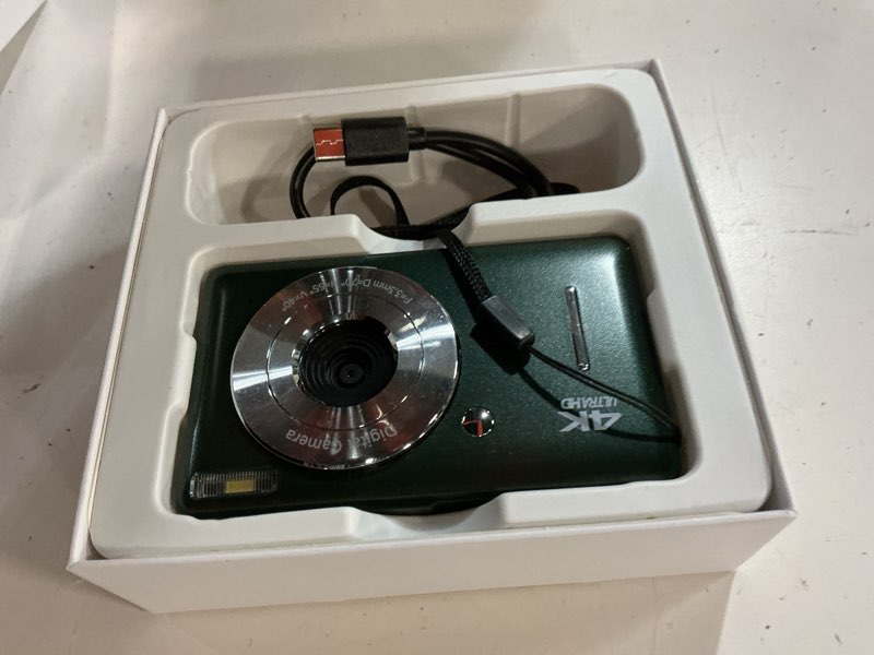 Condition photo showing Good Condition for digital camera, 44mp fhd 1080p digital point and shoot camera with anti shake, smile capture 16x zoom, compact small camera for teens girls kids adults(green)