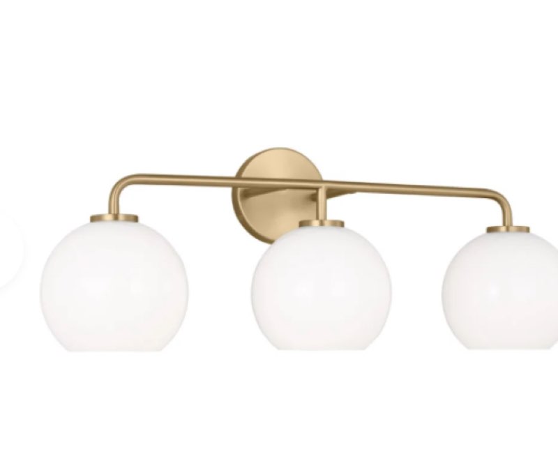 Kadesha Black Dimmable Bathroom Vanity Light With Milky White Gla