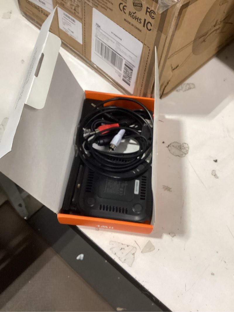 Condition photo showing Good Condition for similar product not like stock photo 1 only 1mii 2.4ghz (1 tx + 1 rx), wireless transmitter receiver - 200ft long range 25ms low latency, wireless audio adapter with rca/aux 3.5mm, plug & play for tv home stereo soundbar pc speakers amplifier