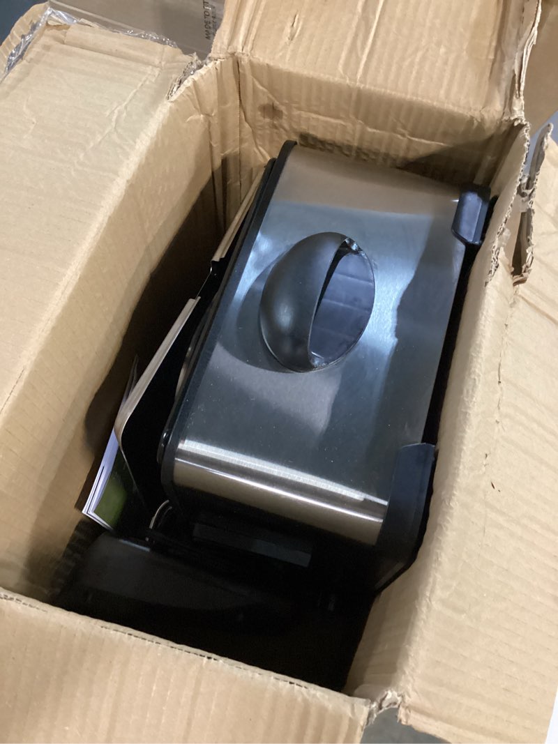 Condition photo showing As Is for Elite Gourmet Electric Deep Fryer, 4.5 Qt Total Oil Capacity (Dual 2-Qt Split Baskets), 1700 Watts, Stainless Steel, Separates Foods for Simultaneous Cooking, Stainless Steel 2 Baskets Stainless Steel and Black