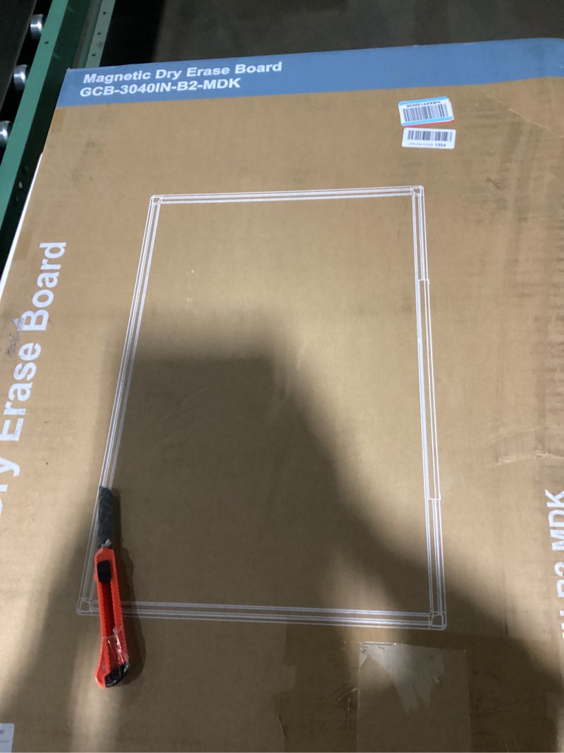 Condition photo showing Good Condition for (similar to) viz-pro magnetic dry erase white board, 36 x 24 inches, black aluminium frame