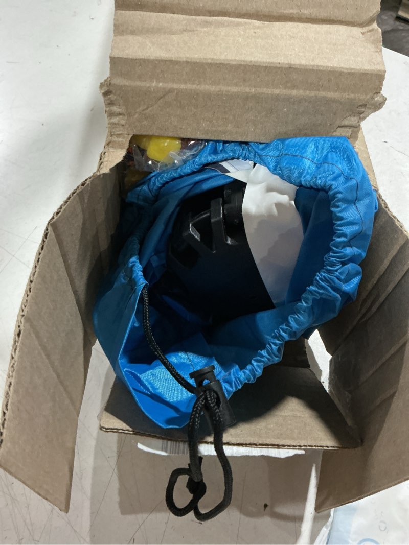 Condition photo showing As Is for whitefang deluxe pop up beach tent sun shade shelter for 3-4/5-6 person, uv protection, extendable floor with 3 ventilating windows plus carrying bag, stakes, and guy lines solid blue x-large