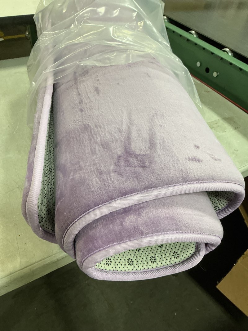 Condition photo showing Good Condition for (Unknown size) ComfiTime Bathroom Rugs – 1 inch Thick Memory Foam Bath Mat, Soft Plush Velvet Top, Non-Slip, Ultra Absorbent, Large & Long Rugs for Bathroom Floor, Lavender