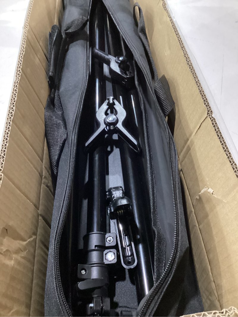 Condition photo showing As Is for SLOW DOLPHIN Heavy Duty Backdrop Stand10ft x 8.5ft Adjustable Background Support System Kit with Steel Base for Photography, Photo Backdrop Stand for Parties Birthday, Photo Booth Video Studio