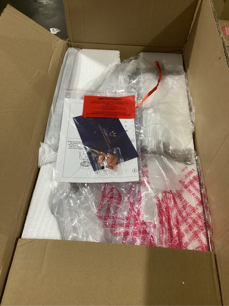 Condition photo showing Good Condition for Linear Chandelier for Dining Room 5-Lights Kitchen Chandeliers Over Island Black and Gold Mid Century Seeded Glass Globe Pendant Light for Farmhouse, Sloped Ceiling, Living Room, Dia 39 Inch Black and Gold 5 Lights