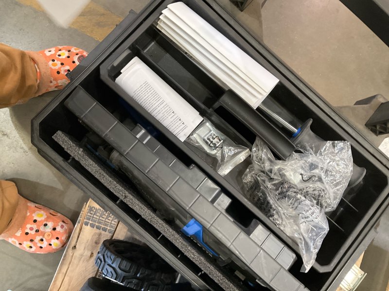 Condition photo showing As Is for kobalt 24-volt 5-tool brushless power tool combo kit with hard case