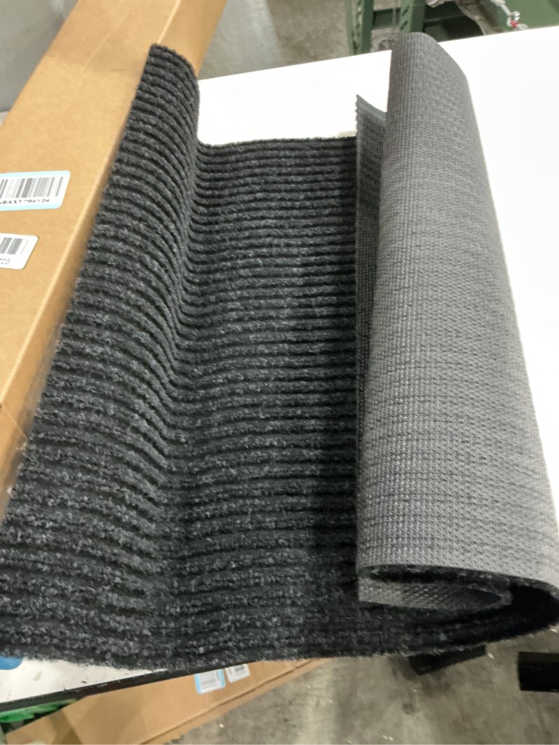 Condition photo showing Good Condition for ottomanson front door mat – non slip scraper mud mat for high traffic entryways, rv & patio – dirt trapping and durable for indoor & outdoor use – 2' x 3' – black srt700s series - black 2' x 3' (mat)