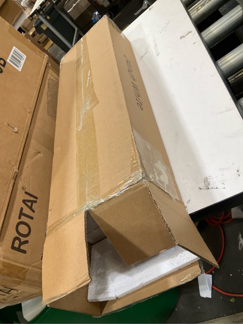 Condition photo showing Good Condition for Floating Shelves for Wall Set of 3, 24" White Wall Shelves for Home Decor, Frame Display White Floating Shelf for Living Room, Bedroom, Bathroom, Kitchen 24 Inch White