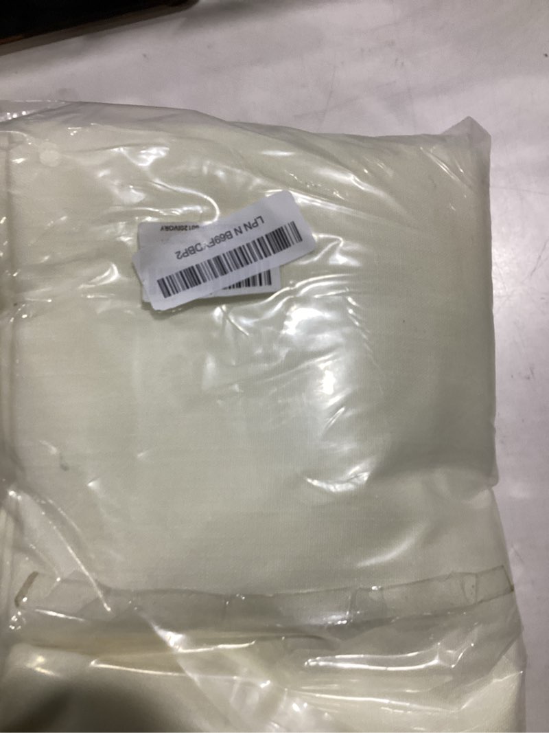 Condition photo showing Good Condition for h.versailtex linen textured table cloths rectangle 60 x 120 inch premium solid tablecloth spill-proof waterproof table cover for dining buffet feature extra soft and thick fabric wrinkle free, ivory 120" x 60" (rectangular) ivory