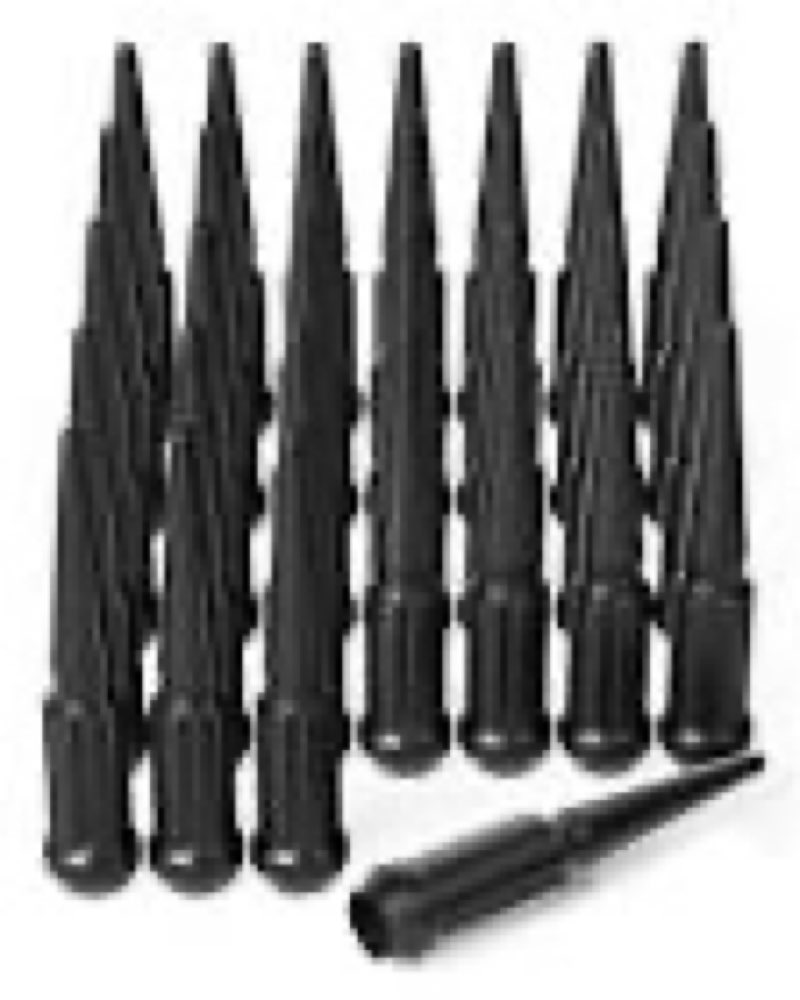 orion motor tech 14x1.5 lug nuts black 32 piece, m14x1.5 spike lug nuts wheel accessories compatible