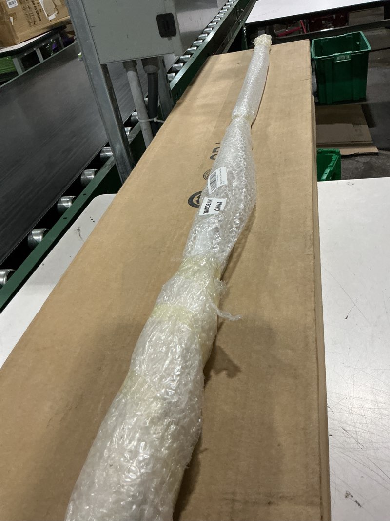 Condition photo showing As Is for ceiling track for curtains, or wall system spaces upto 5ft wide, room divider track, shower curtain and all accessories living room/kids room/bed room/bay windows (white)