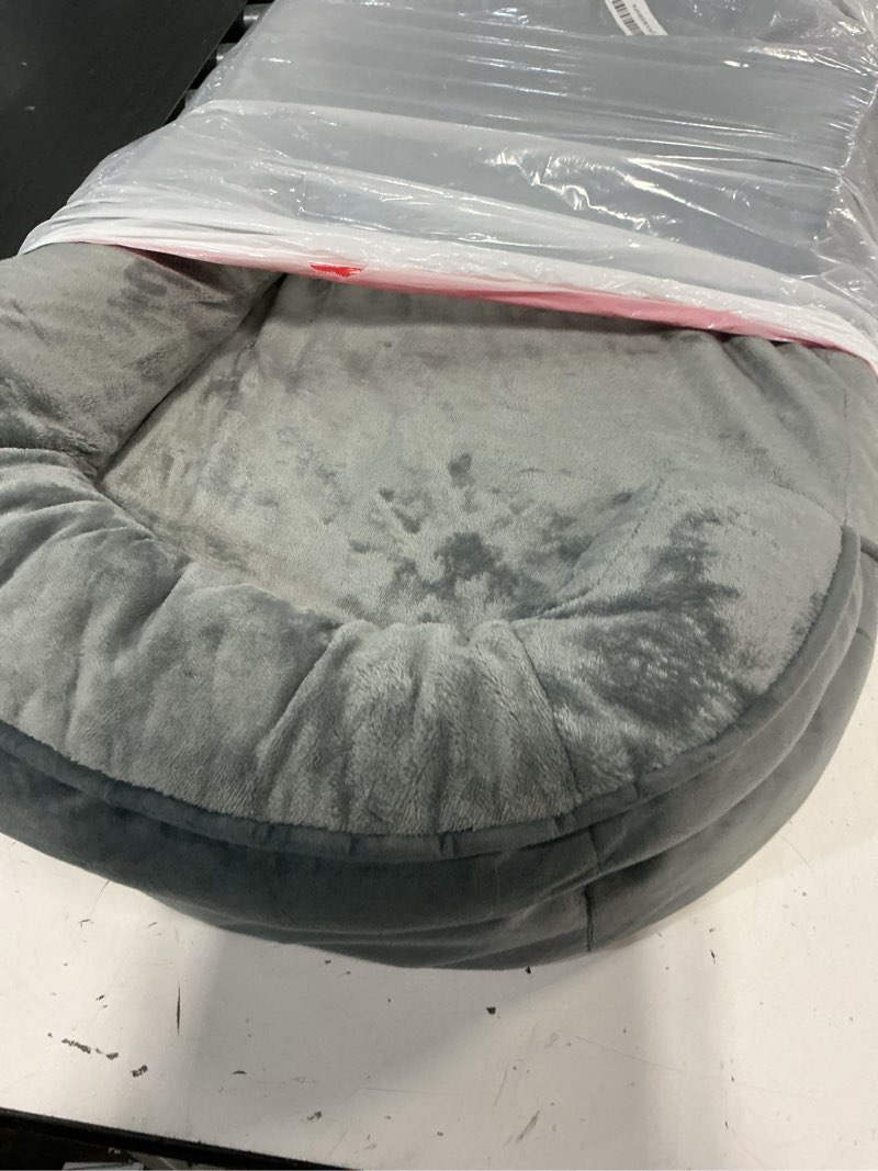 Condition photo showing Good Condition for feandrea dog bed, medium orthopaedic dog sofa bed, 30 x 20 x 7 inches, egg crate foam, waterproof liner, raised edges, removable and machine washable cover, non-slip, light gray upgw281g01 m?30"l x 20"w x 7"h?