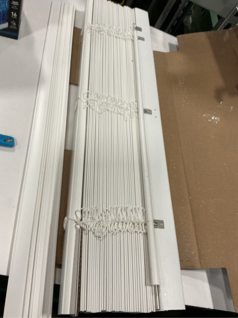 Condition photo showing New/Like New for EVOLOR Trim+Go 2-in Slat Width 48-in x 72-in Cordless White Faux wood Room darkening