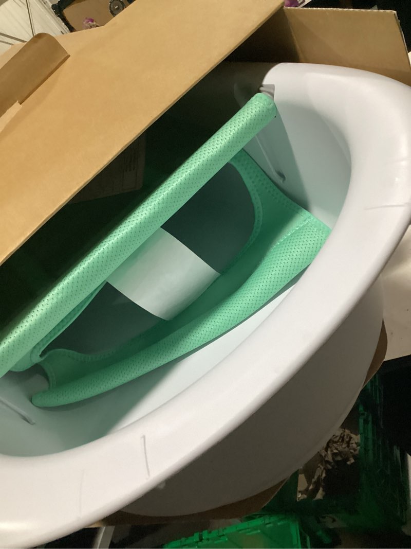 Condition photo showing New/Like New for frida baby 4-in-1 grow-with-me baby bathtub, baby tub for newborns to toddler with removable bath seat & backrest for bath support in tub bath tub
