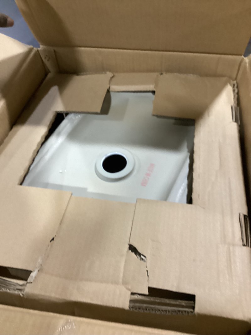 Condition photo showing Good Condition for KES Bathroom Sink, White Vessel Sink for Bathroom, Oval Above Counter Ceramic Countertop Modern Sink for Cabinet Lavatory Vanity, BVSO126