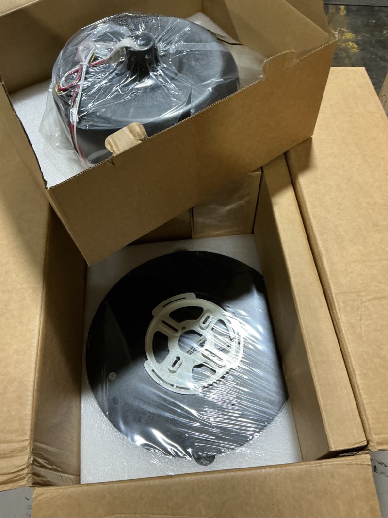 Condition photo showing Good Condition for taloya 52 inch ceiling fans with lights and remote, low profile ceiling fan with light, flush mount, reversible, 3cct, dimmable, ultra quiet black ceiling fan for bedroom living room indoor outdoor black 52inch standard