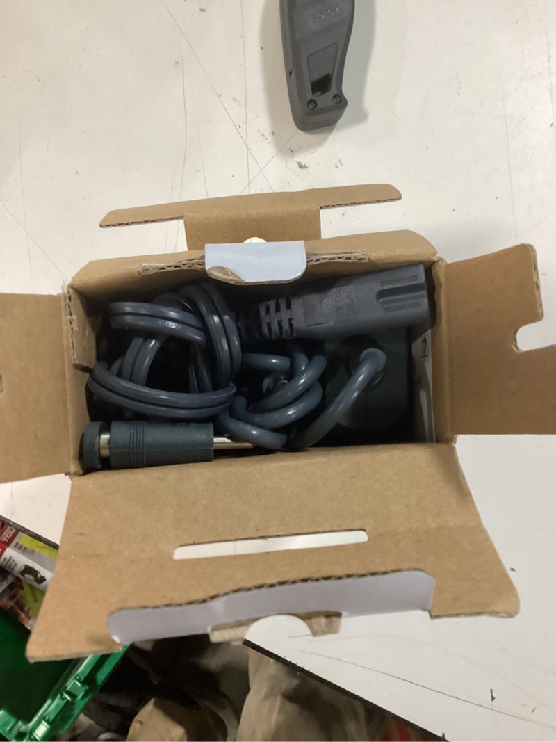 Condition photo showing As Is for onn. 65w laptop charger w/10 interchangeable tips, 10 ft power cord for hp, dell, lenovo laptops