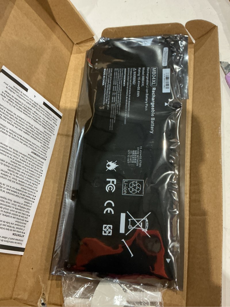 Condition photo showing Good Condition for mb04xl battery replacement for hp envy x360 m6-aq000 m6-aq105dx m6-aq003dx m6-aq103dx m6-ar004dx m6-aq105dx 15-aq273cl 15-aq100nx 15-aq267cl 15-aq015nr 15-aq173cl 15t-aq100 15t-aq200 844204-850 mb04xl 12.1 4.7 1.3 in