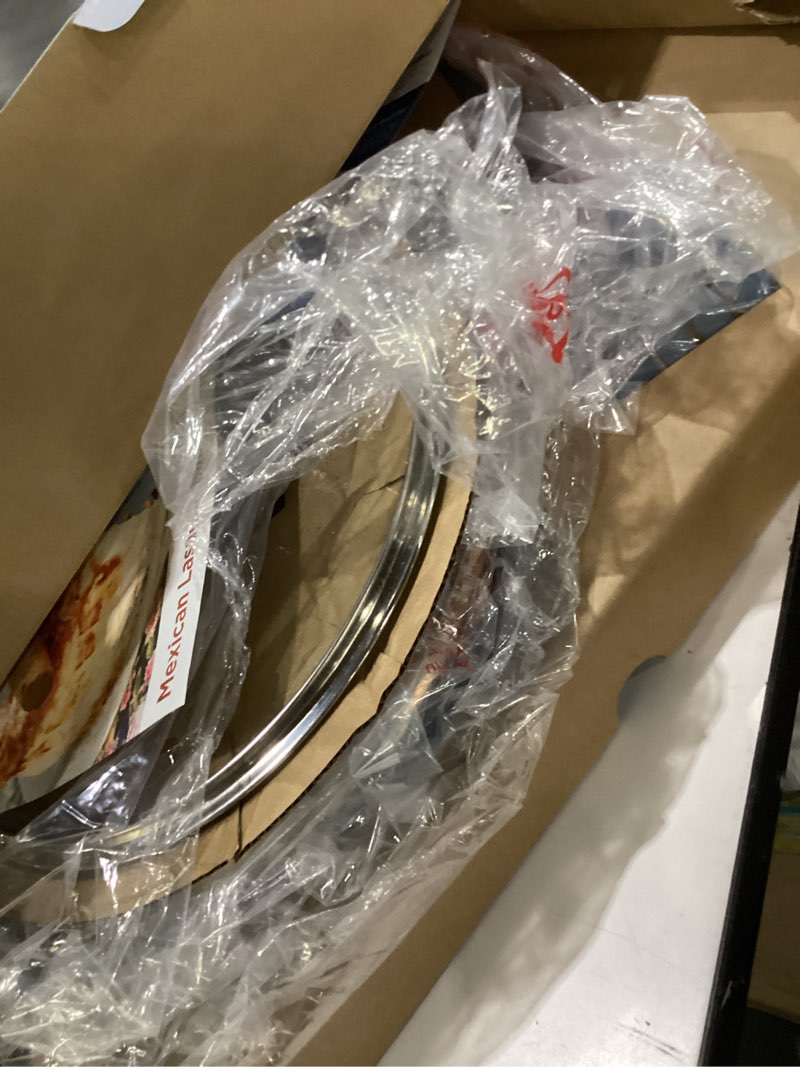 Condition photo showing As Is for Ninja, Cookware, Steamer, Strainer Basket, Glass Lid and Spatula, Foodi NeverStick PossiblePan, Premium Set with 4-Quart Capacity Pan, Nonstick, Durable, Oven Safe Cookware, Cherry Tart, CW102BL Macaron Blue