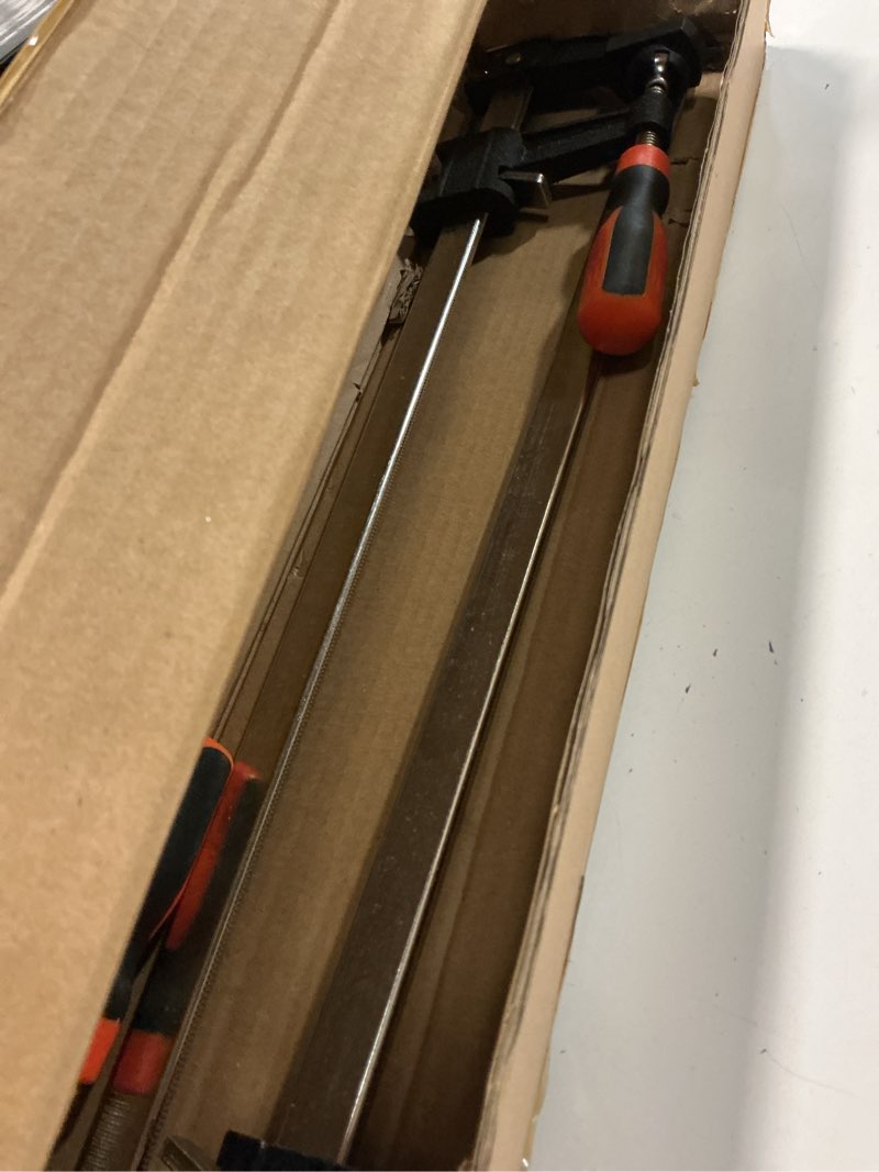 Condition photo showing Good Condition for bar clamps for woodworking, 24 inch one-handed clamp/spreader, light-duty quick-change f clamp with 130lbs load limit, 2-piece