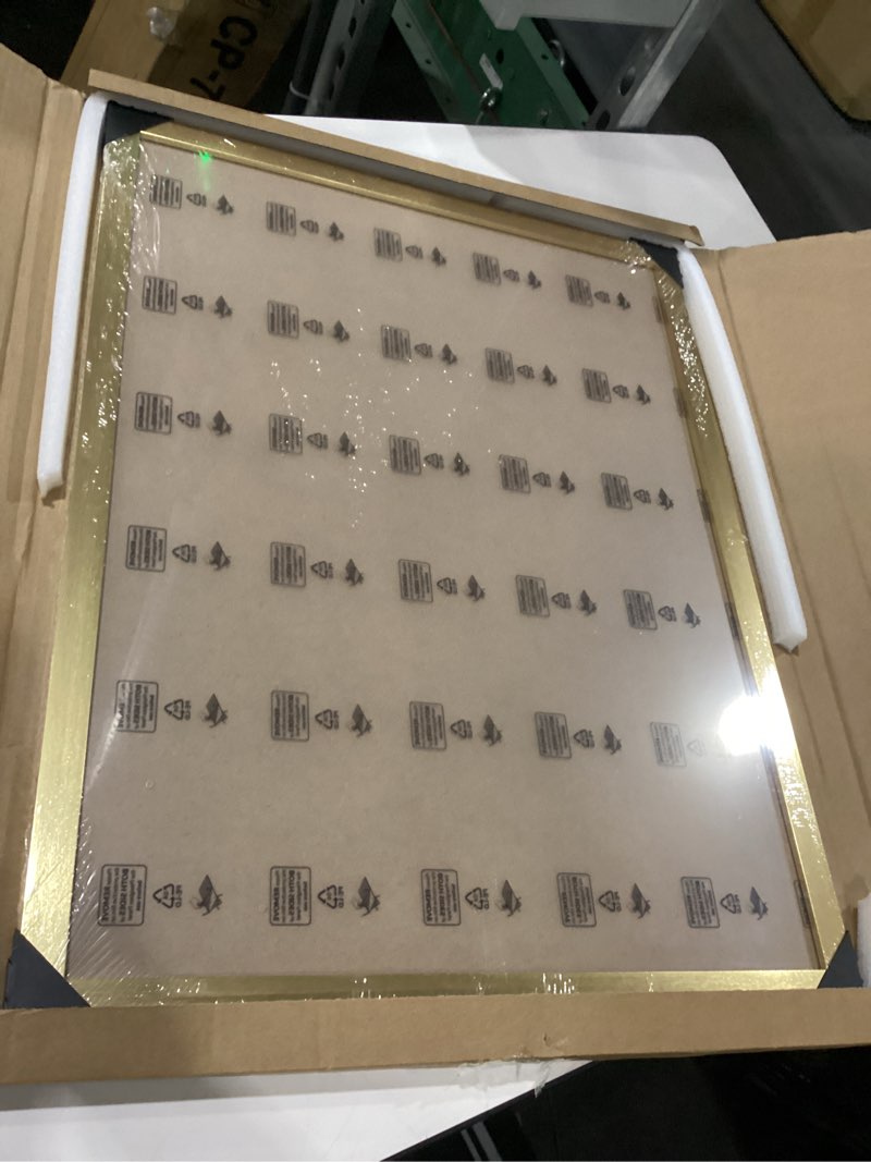 Condition photo showing New/Like New for 18x24 Gold Frame, Ornate 24x18 Poster Frame, Natural 18 by 24 Canvas Picture Frame, Large Gallery Family Concert Portrait Photo Wall Frame Anniversary/Wedding/Thank you/Christmas Gift Gold 18x24in