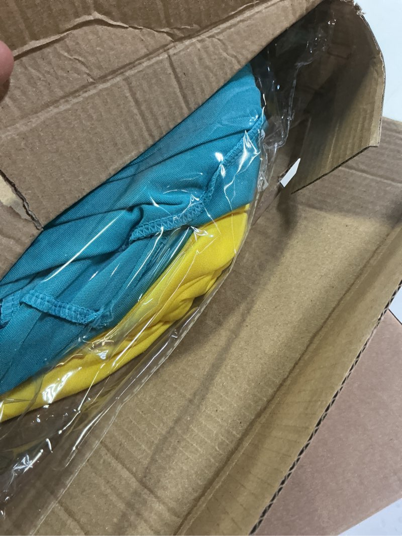 Condition photo showing Good Condition for 11 pcs granny pants yard game easter games set, oversized blue & yellow pants with 8 colorful bouncy balls & 1 air pump, outdoor tossing games for adults family easter carnival party reunion gathering 2 pants & 1 pump