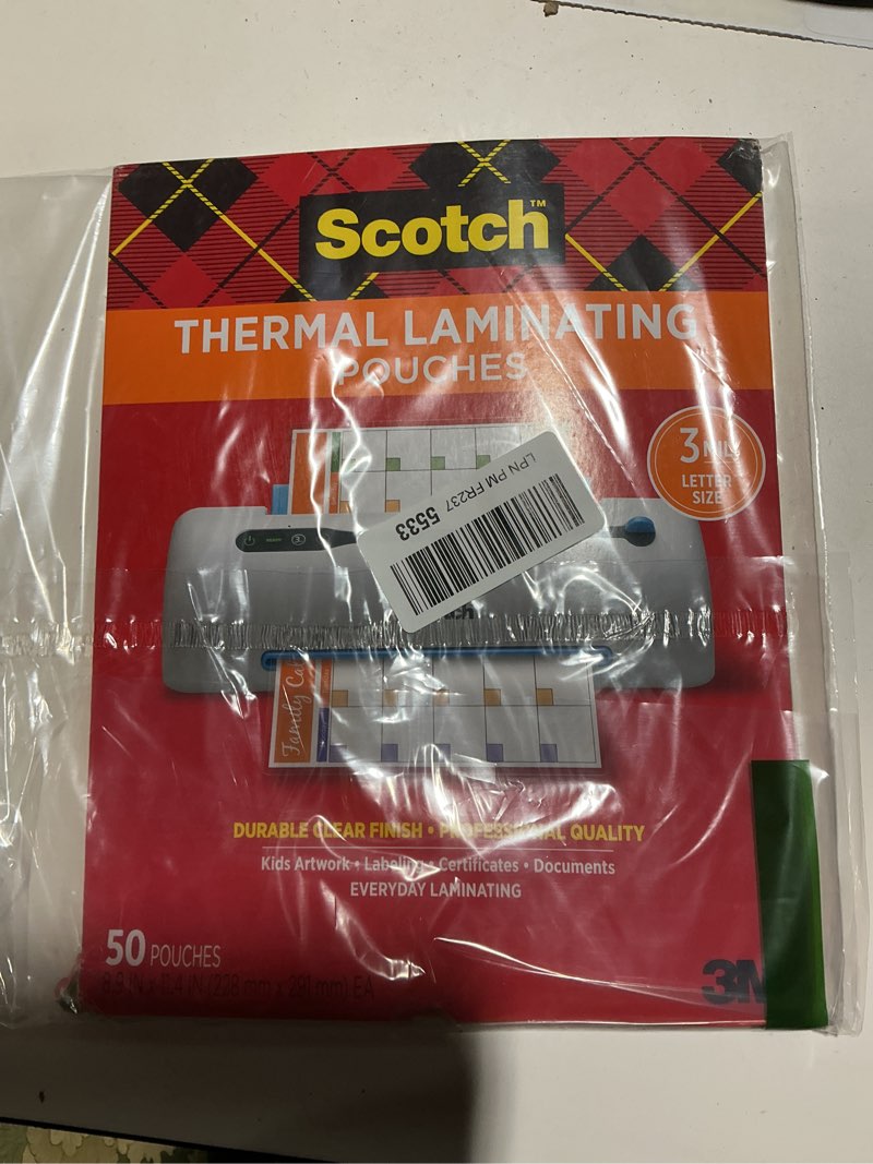 Condition photo showing Good Condition for 3M TP3854-50 Scotch Thermal Laminating Pouch - Letter - 8.50 inch Width x 11 inch Length9 inch x 11.5 inch Overall Size - 50 / Pack - Clear