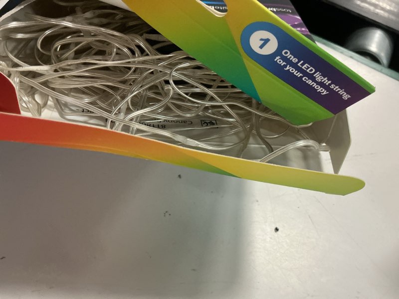 Condition photo showing Good Condition for brightz canopybrightz led tent lights – 40ft string for 10x10 tents - color select