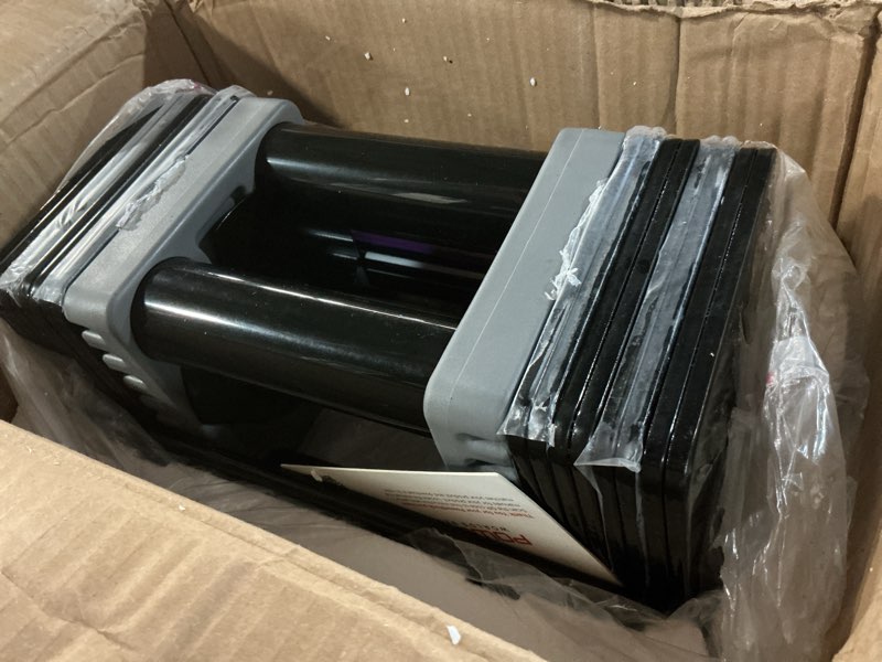 Condition photo showing New/Like New for PowerBlock Elite EXP Adjustable Dumbbells, Sold in Pairs, Stage 1, 5-50 lb. Dumbbells, Durable Steel Build, Innovative Workout Equipment, All-in-One Dumbbells, Expandable with Expansion Kits