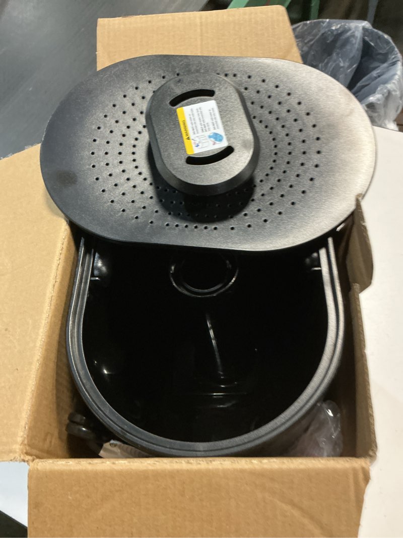 Condition photo showing As Is for coolfiqu 6l humidifiers for bedroom large room home,cool and warm humidifier for baby and plants hot mist top fill desk humidifier oil diffuser,quiet,auto mode,360°nozzle-midnight black(2026 upgraded) 6l c-midnight black