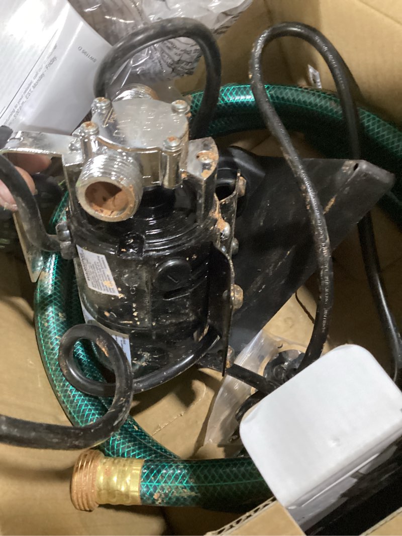 Condition photo showing As Is for utilitech 1/12 hp stainless steel transfer pump 50ac-110n -new