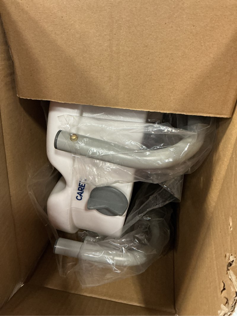 Condition photo showing As Is for Carex E-Z Lock Raised Toilet Seat With Handles, 5" Toilet Seat Riser with Arms, Handicap Raised Toilet Seat For Seniors and Elevated Toilet Seat