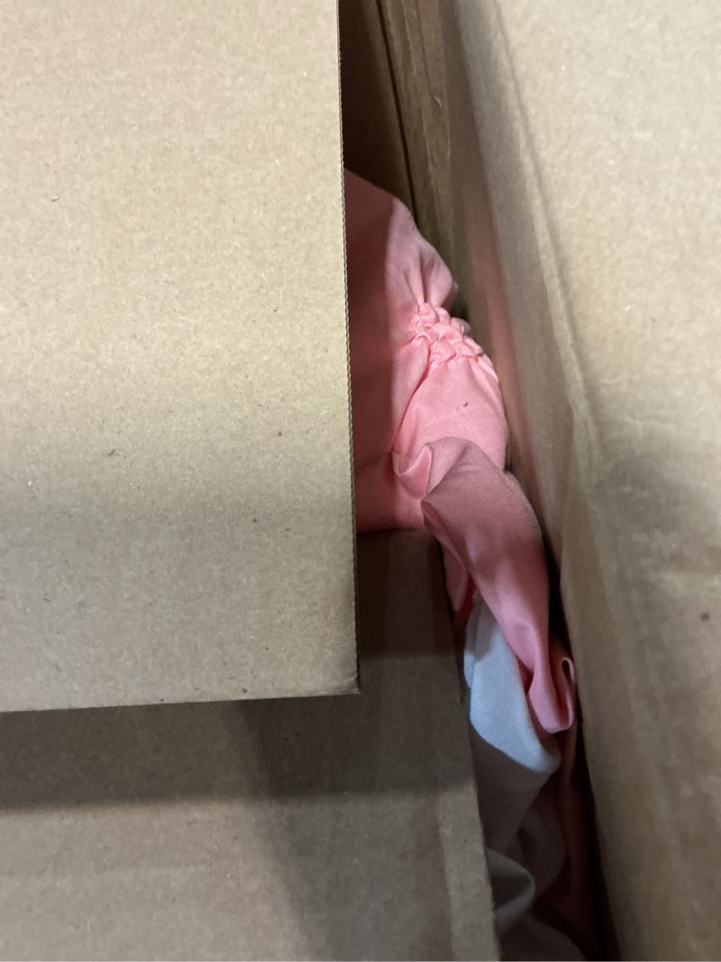 Condition photo showing Good Condition for bedelite pink queen comforter set - 3 pieces boho pintuck bedding comforter sets, lightweight soft & warm bed comforter with 2 pillowcases for all season,valentines day | valentines day, multiple color, modern comforter, high quality pink queen(88"x88")