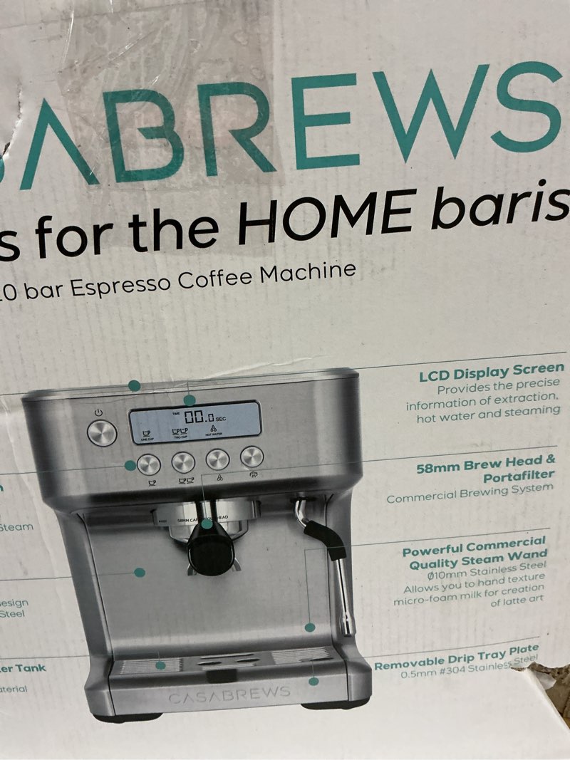 Condition photo showing Good Condition for CASABREWS Ultra All in one Espresso Machine with LCD Display,Silver