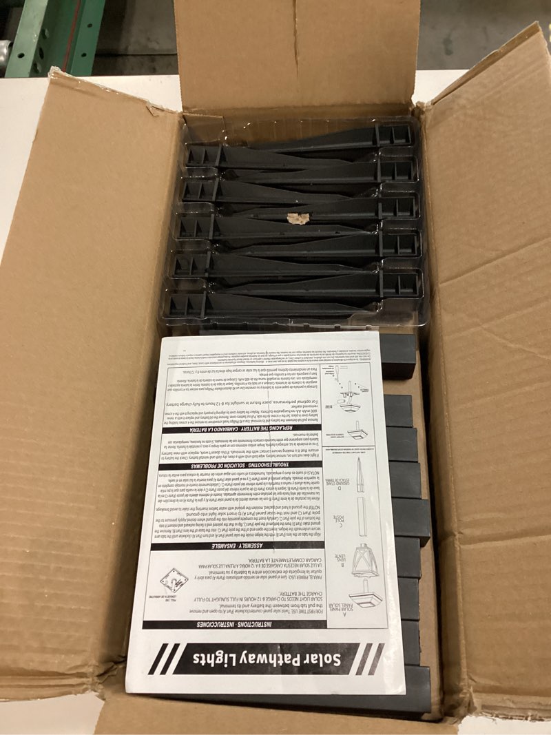Condition photo showing New/Like New for solar pathway lights outdoor 10 pack, warm white | auto on/off waterproof energy saving led landscape outside lights for garden yard, walkway, driveway decor