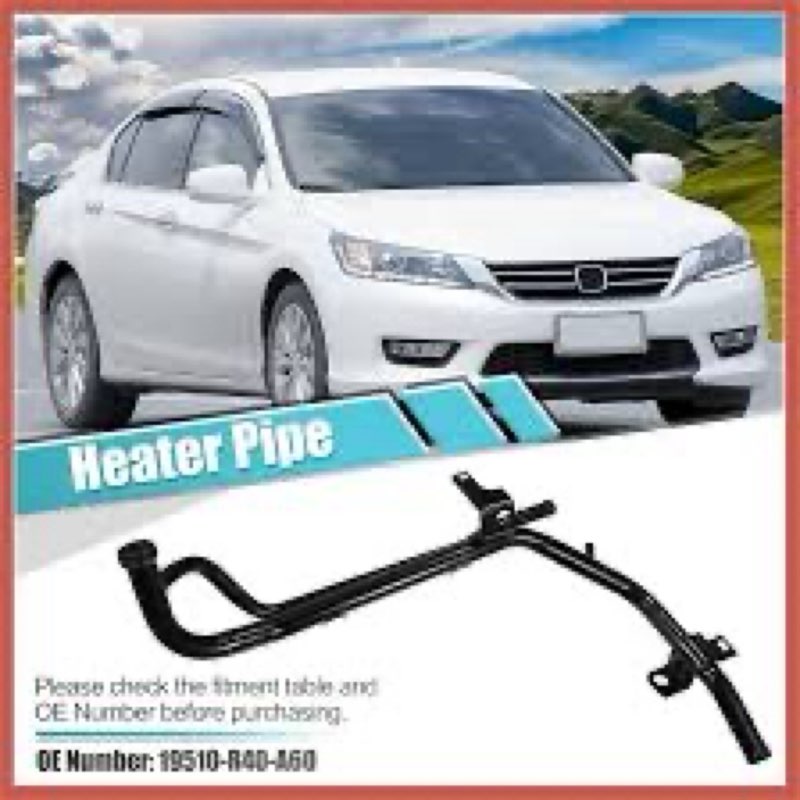 ACROPIX Metal Heater Pipe for Honda Accord 2011-2012, CR-V 2012-2014, Crosstour 2012-2015 - Black, 1