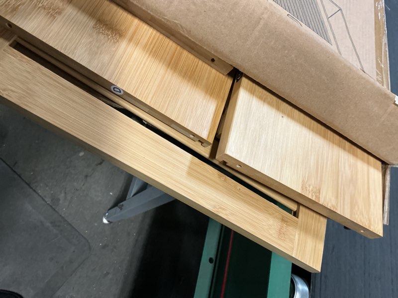 Condition photo showing As Is for HITNET Bathroom Wall Cabinet, Medicine Cabinet Over The Toilet, Bamboo Hanging Storage Organizer with Single Door and Open Bottom Shelf, for Kitchen Living Room, Natural