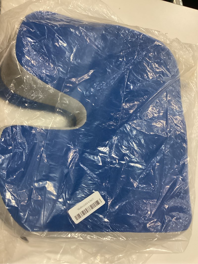 Condition photo showing As Is for Seat Cushions for Office Chairs Wheelchair Cushion for Long Sitting Back Pain?Memory Foam Seat Car Computer Desk Chair Cushion?Coccyx Cushion for Tailbone Pain Relief Cushion Office Chair Butt Pillow Blue