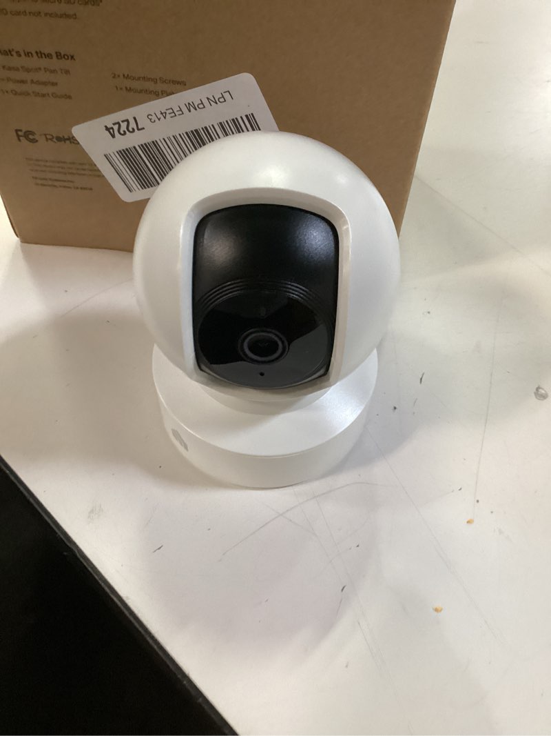 Condition photo showing As Is for Kasa Indoor Pan/Tilt Smart Security Camera, 1080p HD Dog-Camera,2.4GHz with Night Vision,Motion Detection for Baby and Pet Monitor, Cloud & SD Card Storage, Works with Alexa& Google Home (EC70), White White New 1080P